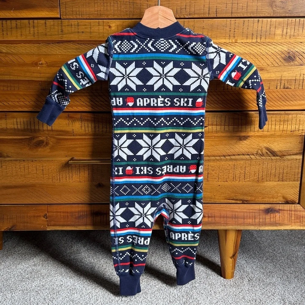 Hanna Andersson Navy Snowflake Kids One Piece
